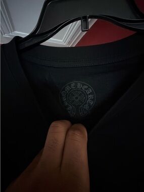 Chrome Hearts Black Tee with Subtle Circular Logo